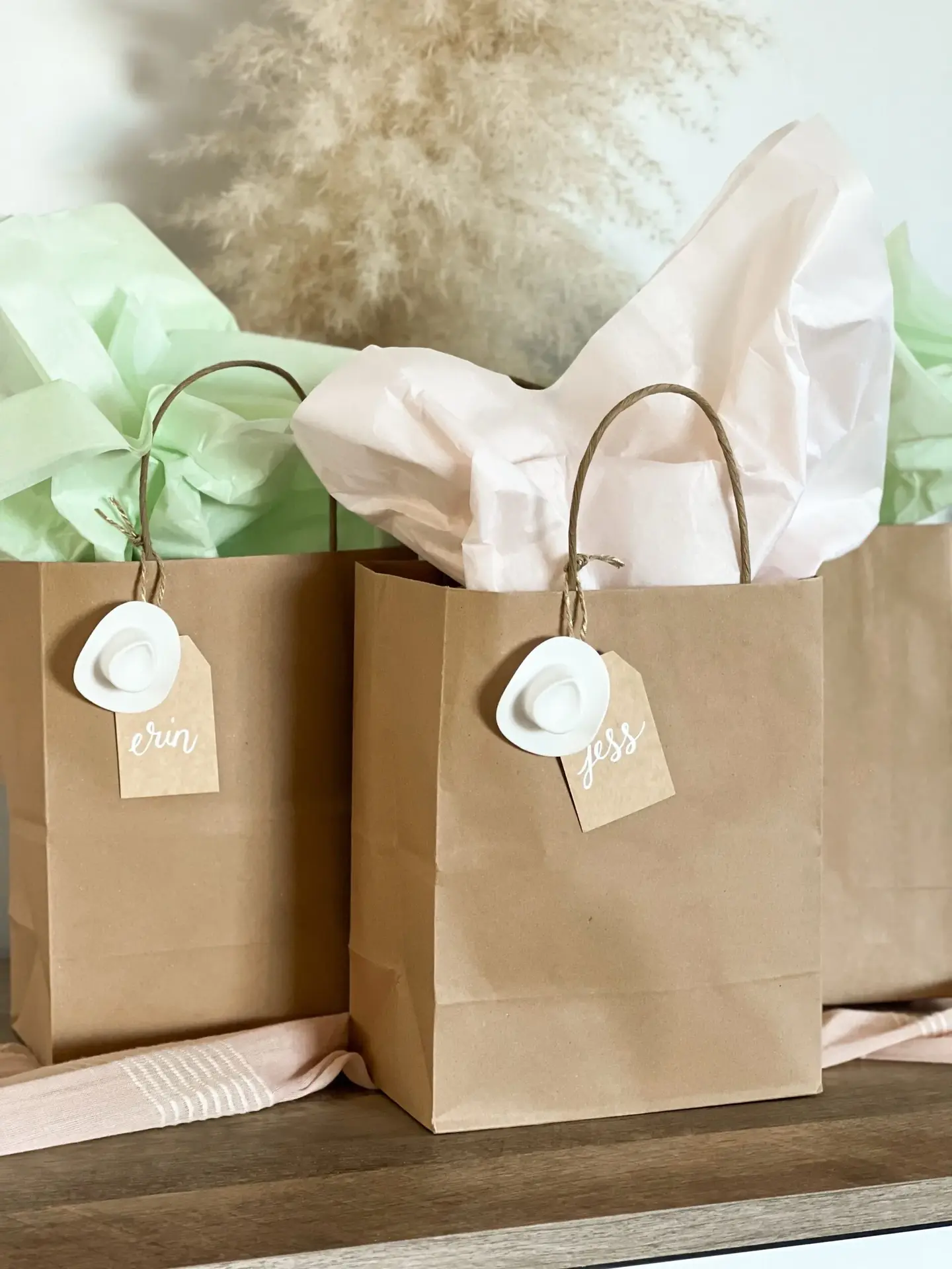 Candid shot of premium goody bag distribution