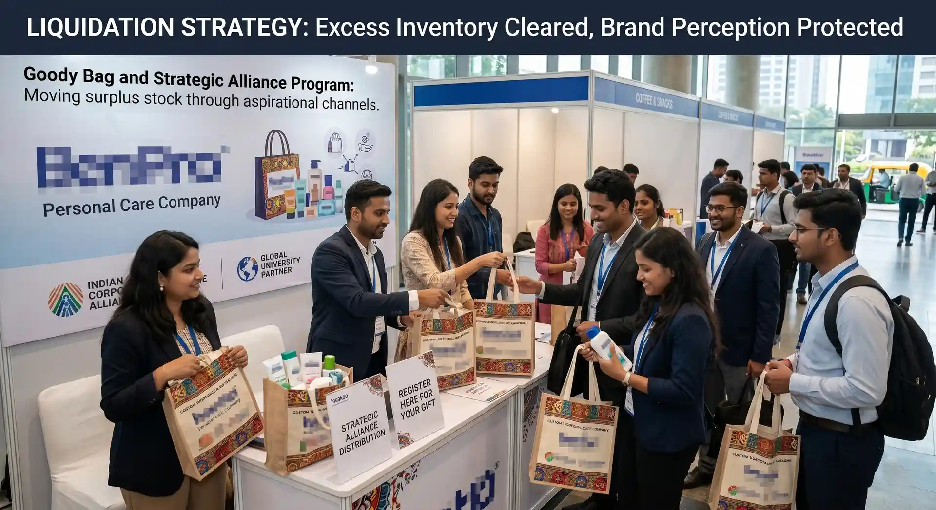 Premium floral gift hampers at Indian celebration event for brand liquidation strategy